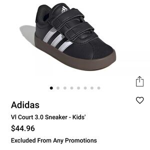 Adidas Toddlers' Black Sneakers